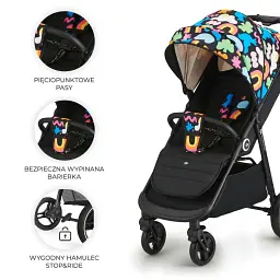 Прогулянкова коляска Kinderkraft Grande Plus Happy Shapes - мініатюра 5
