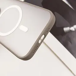 TPU+PC чохол Blueo Skin Friendly Frosted with MagSafe для Apple iPhone 15 Pro Max (6.7) Сірий / Grey - мініатюра 7