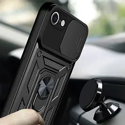 Чохол Ummi Camshield Serge Ring для Apple iPhone 7 / 8 / SE (2020) (4.7) Чорний / Black - мініатюра 3