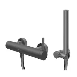 Змішувач для душу Kohlman Axel graphite настінний KPL-QW120AG, Графит