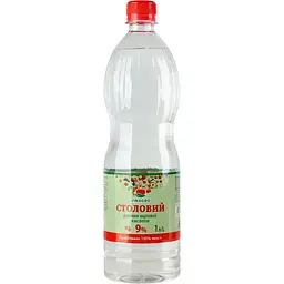 Оцет столовий для консервації 9%, 1 л (734627)