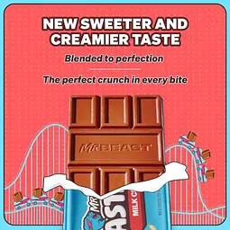 Шоколадний батончик Feastables MrBeast Milk Chocolate Crunch Bar 35 г - мініатюра 2