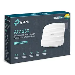 Точка доступу TP-LINK EAP225, White, 2,4 GHz/5 GHz до 1200 Мбит/с, 1xGlan (802.3af PoE) - мініатюра 5