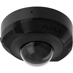IP-камера Ajax дротова DomeCam Mini, 8мп, 2.8мм, Poe, True WDR, IP 65, ІЧ 30м, аудіо, кут огляду 100° до 110°, міні купольна, чорна - мініатюра 2