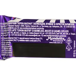 Шоколад Корона Max Fun молочний з мармеладом, печивом та карамеллю 38 г (659486) - мініатюра 3