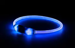 Світлодіодний (LED) нашийник Happet з USB для собак, блакитний, 70 см, L (LE14) - мініатюра 3