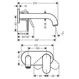 Змішувач для умивальника Hansgrohe Vernis Blend 71576000 хром - мініатюра 2