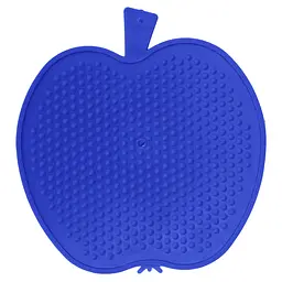 Дошка обробна пластикова для нарізки м'яса, риби, овочів та фруктів у формі яблука (220х210 мм), Kitchette Синій 85897 - мініатюра 3