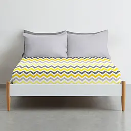 Простирадло на резинці Cosas Yellow Zigzag 90х200х20 см (ZigYellowGrey_90x200x20) - мініатюра 3