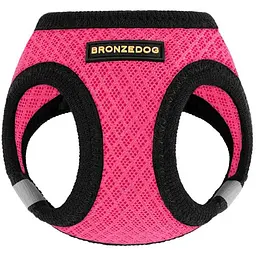Шлея для собак Bronzedog Mesh Vest, розмір 4XS, 20х24 см, рожева - мініатюра 2