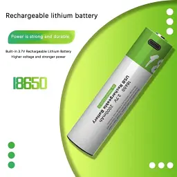 Акумулятор 18650 Smartoools 2000 mAh 3.7V батарейка із вбудованою зарядкою Type-C - мініатюра 2