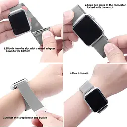 Змінний браслет для розумного годинника 2E Apple Watch 38/40 мм Milanese Loop - мініатюра 2
