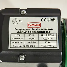 Насосна станція струменева Nowa AJSW 1100-5060-24 (148867) - мініатюра 7