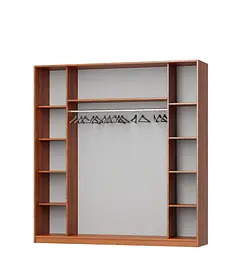 Шафа-купе тридверна MebelStar Комбо AL 3ДСП 210x60x210 см Бетон (MBS-3321) - мініатюра 2