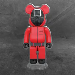 Акрилова колекційна фігурка Bearbrick Squid Game 3 - мініатюра 2