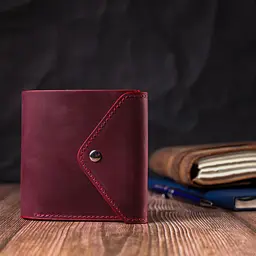 Стильний гаманець для жінок із матової натуральної шкіри GRANDE PELLE 16812 бордовий - мініатюра 7