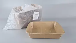 Лоток з харчового картону Kraft для готових страв, снеків, випічки та доставки 1100 мл 240х190х50 мм 25 шт. - мініатюра 2