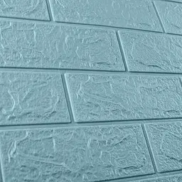 Самоклеюча декоративна 3D панель 3D Loft під бірюзову цеглу в рулоні 20м 20000x700x3 мм - мініатюра 5