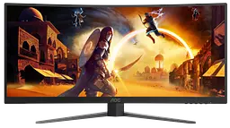 Монiтор 34" AOC CU34G4Z Black - мініатюра 3