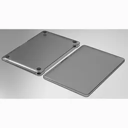 Пластикова накладка (верх та низ) WiWU Hard Shell Series для Apple MacBook Air 13.6` M2/M3/M4 (2022-2025) Black-Matte [157065] - мініатюра 4