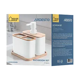 Набір для ванної кімнати Ardesto Minimalism 3 предмети білий (ARHB3123WB) - мініатюра 3