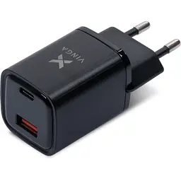 Зарядний пристрій Vinga USB-C PD 30 Вт + USB-A QC 30 Вт, дисплей, макс. 33 Вт (VCR30ACDB) - мініатюра 8