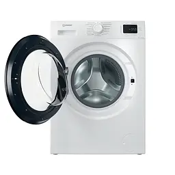 Пральна машина Indesit фронтальна, 7кг, 1200, A+++, 49.6см, дисплей, пара, інвертор, люк чорний, білий - мініатюра 3