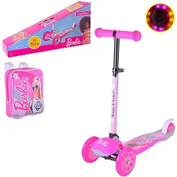 Дитячий самокат Bambi Barbie LS2211 з рюкзачком 17х20 см - мініатюра 2
