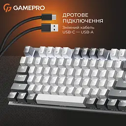 Клавіатура GamePro Genesis Metallic Outemu Red Swithes USB Gray (MK144G) [152671] - мініатюра 8