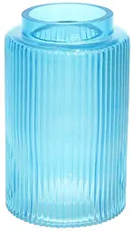 Ваза декоративна Ancient Glass "Прозора Лазур", яскраво-блакитне скло Bona 20х12 см dec0009157