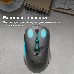 Комп'ютерна мишка Promate Samo Wireless/Bluetooth Black (samo.black) - мініатюра 6
