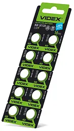 Батарейка годинникова Videx AG 8/LR1120 BLISTER CARD 10 шт VIDEX (23424-000) - мініатюра 2