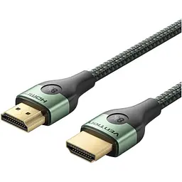 Кабель мультимедійний HDMI M to HDMI M 2.0m 8K60Hz ultra thin cotton braided green Vention (ALOGH)
