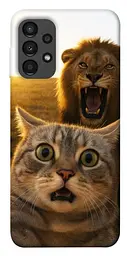 Чохол Demsky Shocked cat and lion для Samsung Galaxy A13 4G