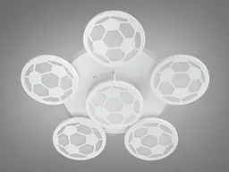 Сучасна LED люстра футбольний м`яч, 105W, біла - мініатюра 4