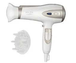 Фен ADLER AD 2248 white champagne (дифузор)