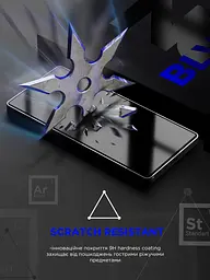 Захисне скло на екран для Samsung Galaxy S24 Ultra 5G (SM-S928), Space Black Icon, 2.5D загартоване скло на весь екран, глянцеве, плоске, з чорною рамкою, олеофобне, 9H, клейовий шар по всій поверхні, з сіткою для захисту динаміка - мініатюра 2