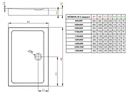 Душовий піддон Radaway Doros D Compact 120x100 SDRD1210-05 - мініатюра 2