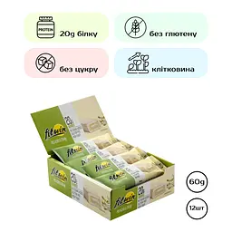 Протеїнові батончики FitWin — 12 × 60 г Pistachio Cream