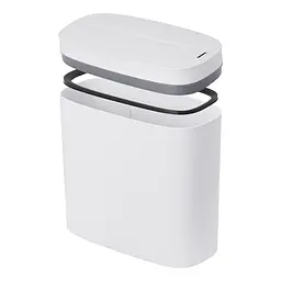 Відро для сміття сенсорне овальне Mixxus Flat-TC0109 9 л white MI7074, Білий матовий - мініатюра 9