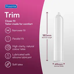 Презервативи Pasante Trim, 3 см - мініатюра 6