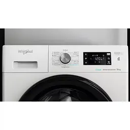 Пральна машина Whirlpool фронтальна 10 кг 1400 A+++ 60 см дисплей пара інвертор люк чорний білий - мініатюра 5