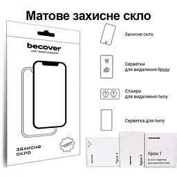 Скло захисне BeCover Matte Anti-Glare Samsung Galaxy Tab A9 SM-X115 8.7" (713439) - мініатюра 4