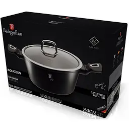 Каструля Berlinger Haus BLACK SILVER Collection з кришкою 4.1 л (BH-1852) - мініатюра 2