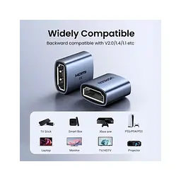Перехідник HDMI F to HDMI F 8K black Ugreen (90592) - мініатюра 8