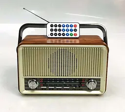 Радіоприймач акумуляторний портативний Bluetooth з пультом радіо акустика USB Retro Radio Kemai MD-510BT - мініатюра 1