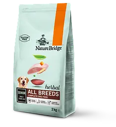 Сухой корм для пожилых собак Nature Bridge Herbal Senior с индейкой, 2 кг