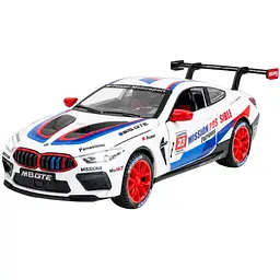 Колекційна металева модель гоночного автомобіля АвтоЕксперт BMW M8 GTE з інерцією, світлом та звуком 1:32