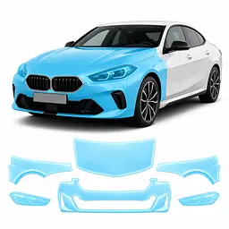 Антигравійна захисна бронеплівка за лекалами для BMW 2 Series Gran Coupe F74 2025- передня частина авто (капот бампер фари крила)