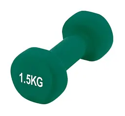 Гантель вінілова PowerPlay 4125 Achilles 1.5 кг Зелена 1 шт (PP_4125_1.5kg)